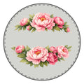 Floral Photo Charm Bracelet — Adjustable Vintage Pink Peony Keepsake