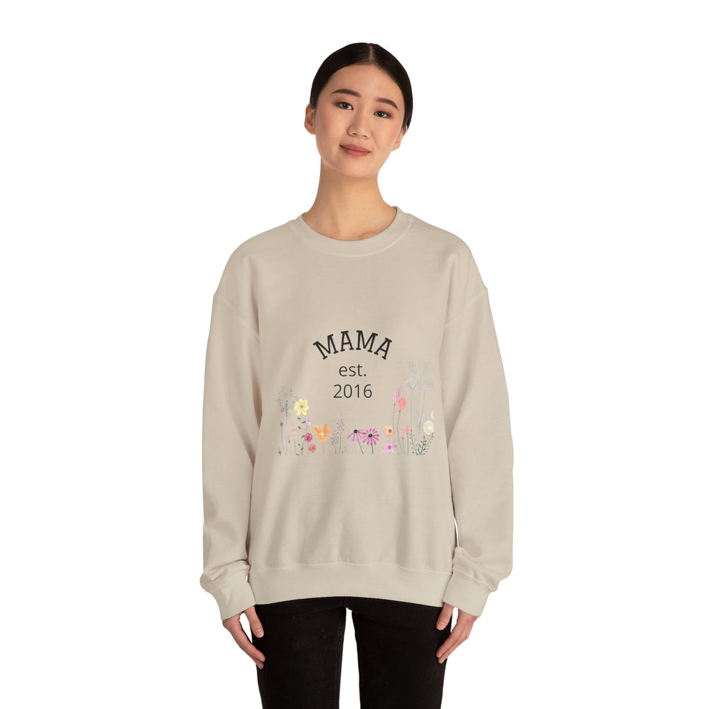 Mama Floral Sweatshirt — 'Mama' Script with Floral Print