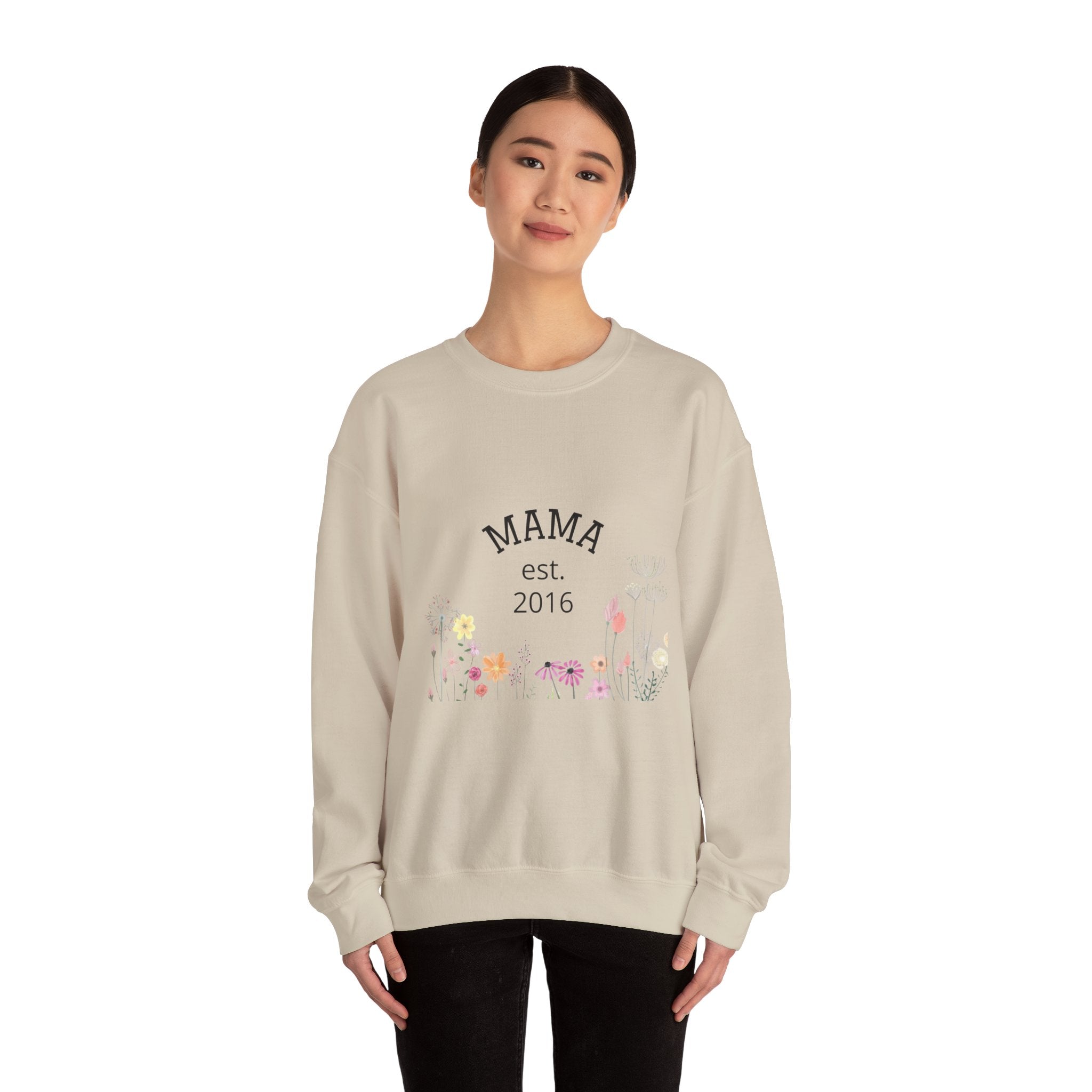 Mama Floral Sweatshirt — 'Mama' Script with Floral Print