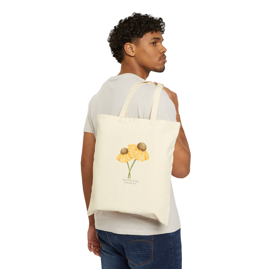 Black-eyed Susan Wildflower Tote Bag — Botanical Canvas Tote