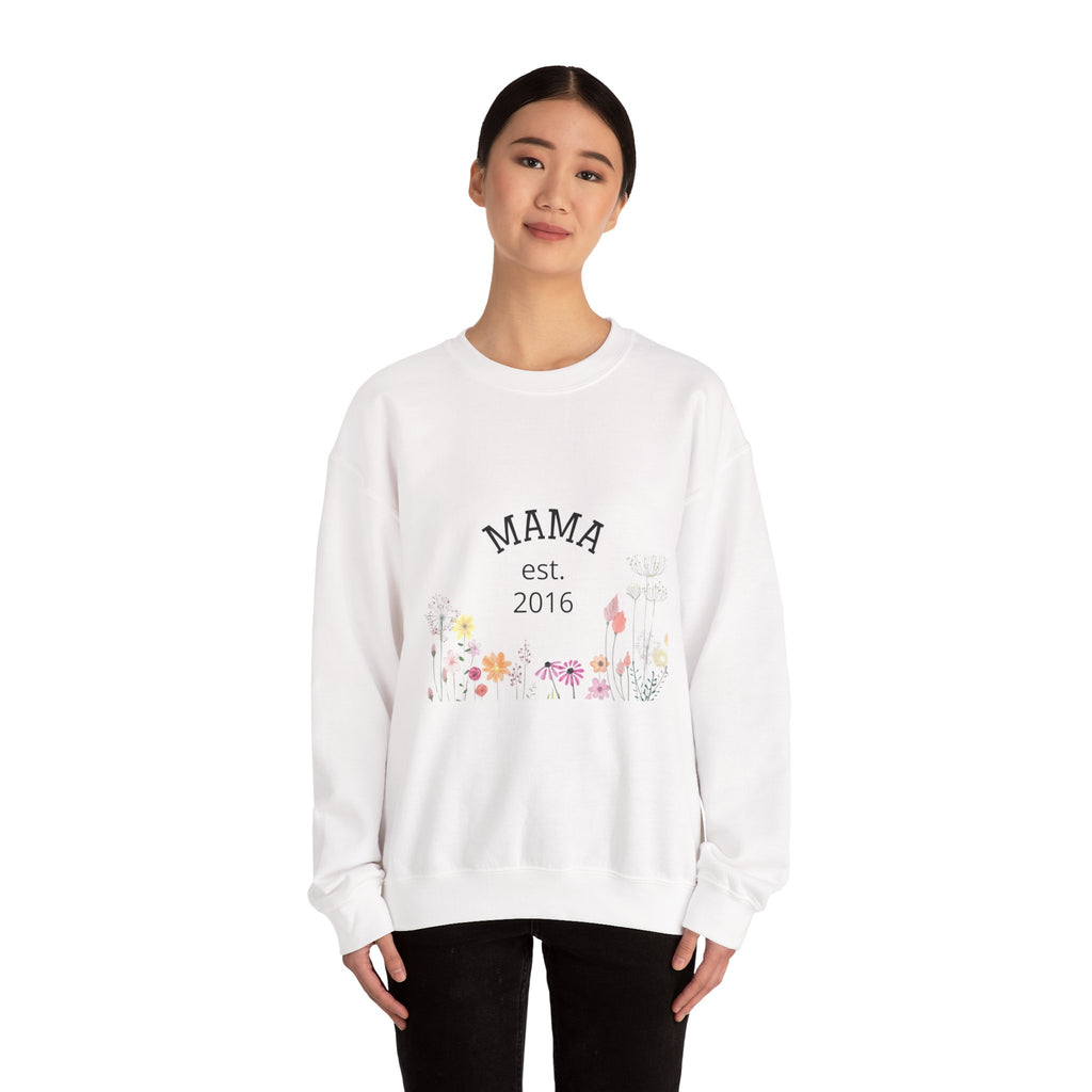 Mama Floral Sweatshirt — 'Mama' Script with Floral Print