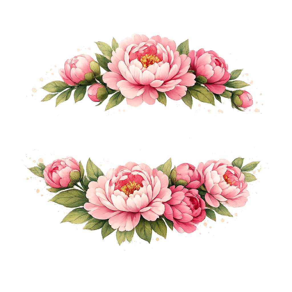 Floral Photo Charm Bracelet — Adjustable Vintage Pink Peony Keepsake