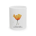 California Poppy Mug — Watercolor Wildflower Coffee Mug, California State Flower Gift, Native Plant Lover Mug