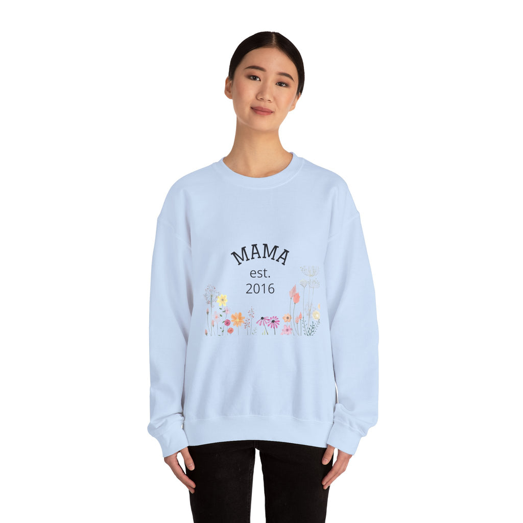 Mama Floral Sweatshirt — 'Mama' Script with Floral Print