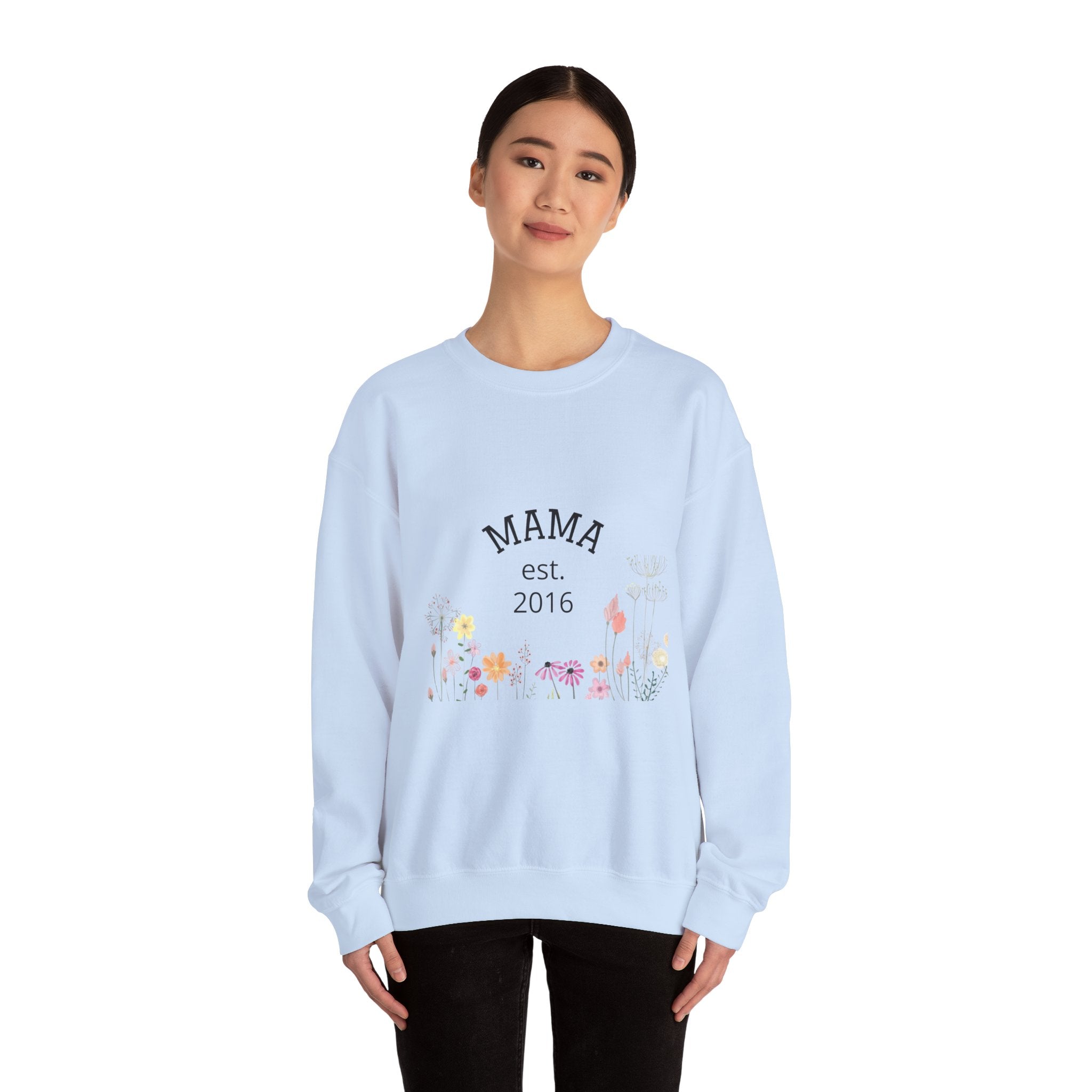 Mama Floral Sweatshirt — 'Mama' Script with Floral Print