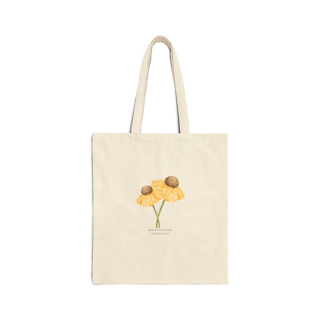 Black-eyed Susan Wildflower Tote Bag — Botanical Canvas Tote
