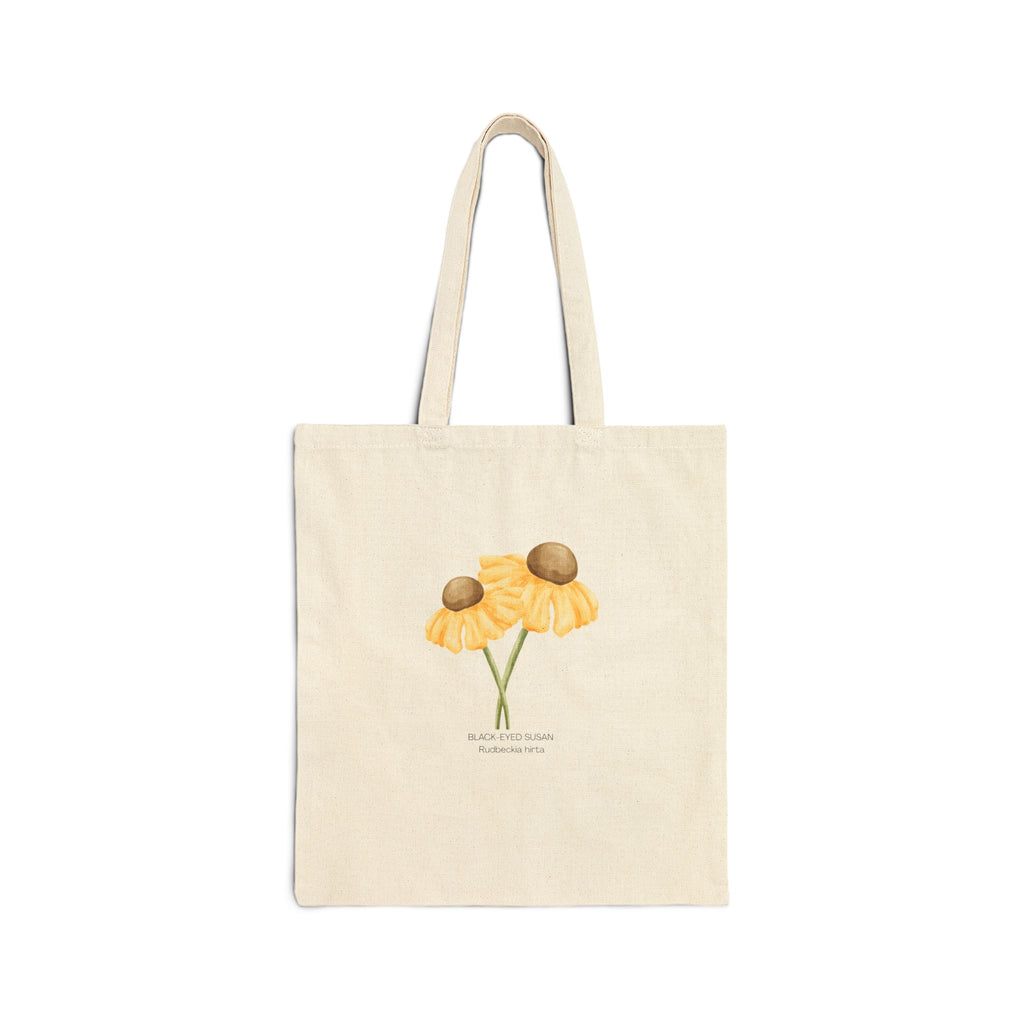 Black-eyed Susan Wildflower Tote Bag — Botanical Canvas Tote