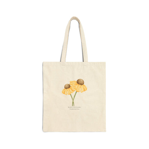 Black-eyed Susan Wildflower Tote Bag — Botanical Canvas Tote