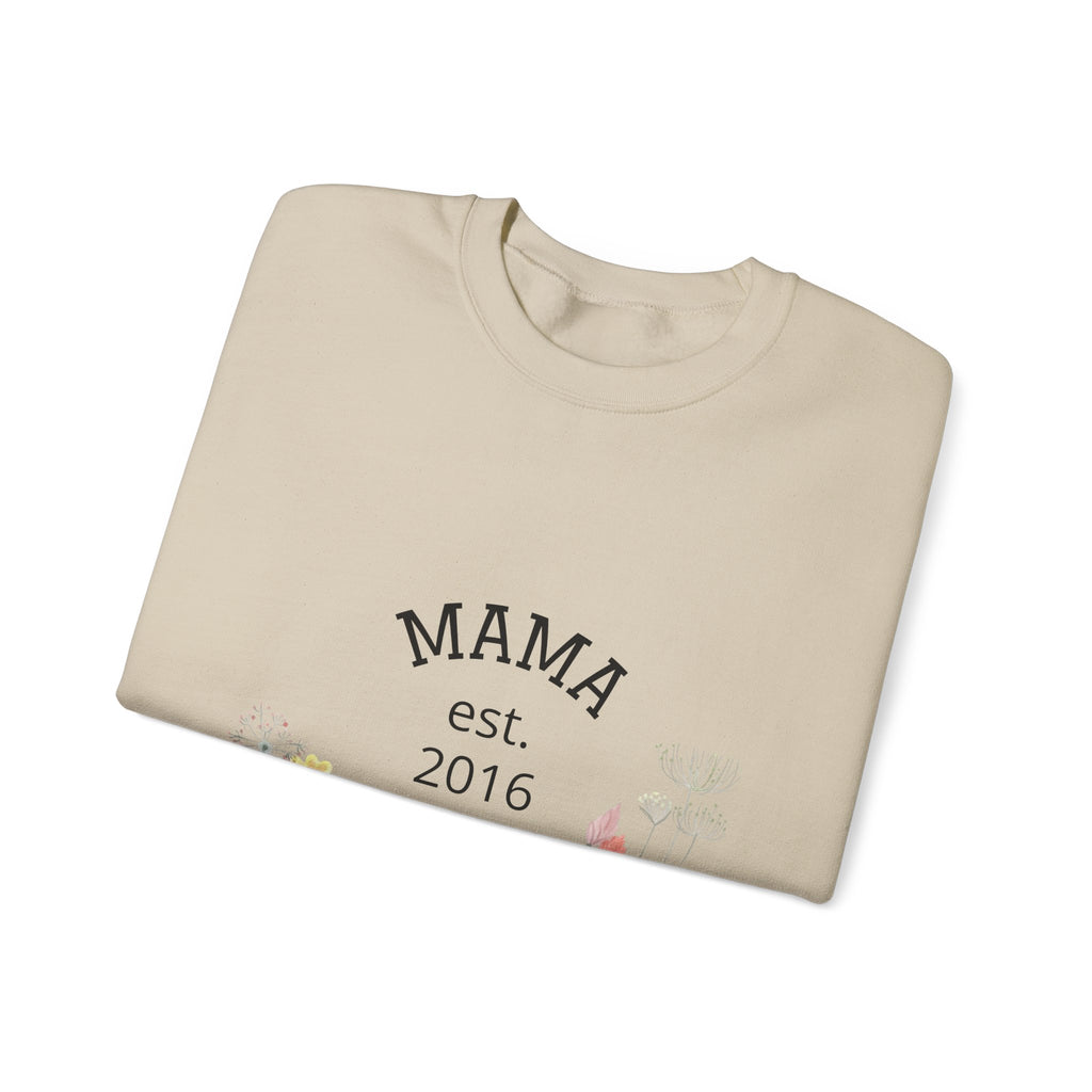 Mama Floral Sweatshirt — 'Mama' Script with Floral Print
