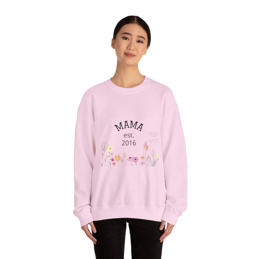 Mama Floral Sweatshirt — 'Mama' Script with Floral Print